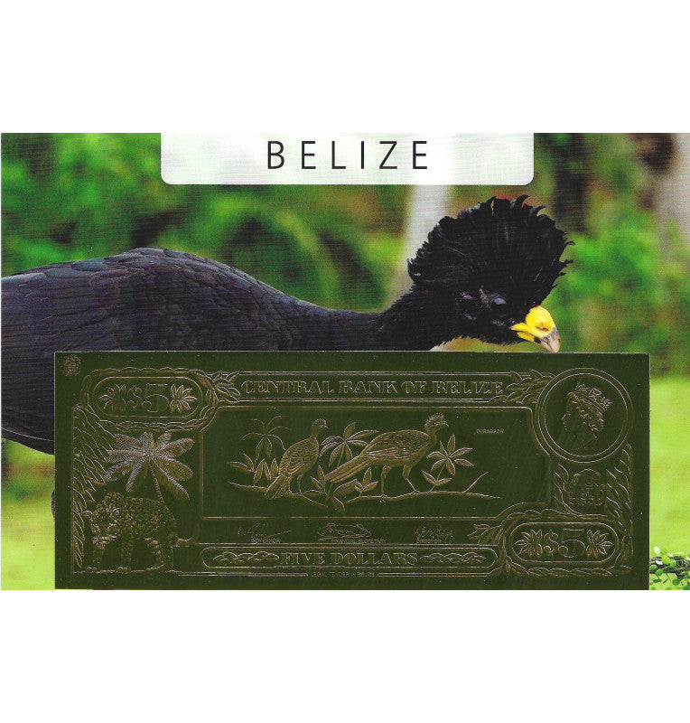 Belize 5 Dollars 1984 (Gold Plated) 3 Digit Serial