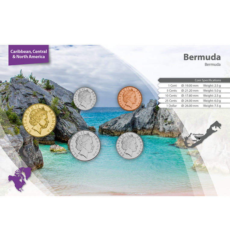 Bermuda 1, 5, 10, 25 Cents, 1 Dollar 1999-2009 KM 107, 108, 109, 110, 111