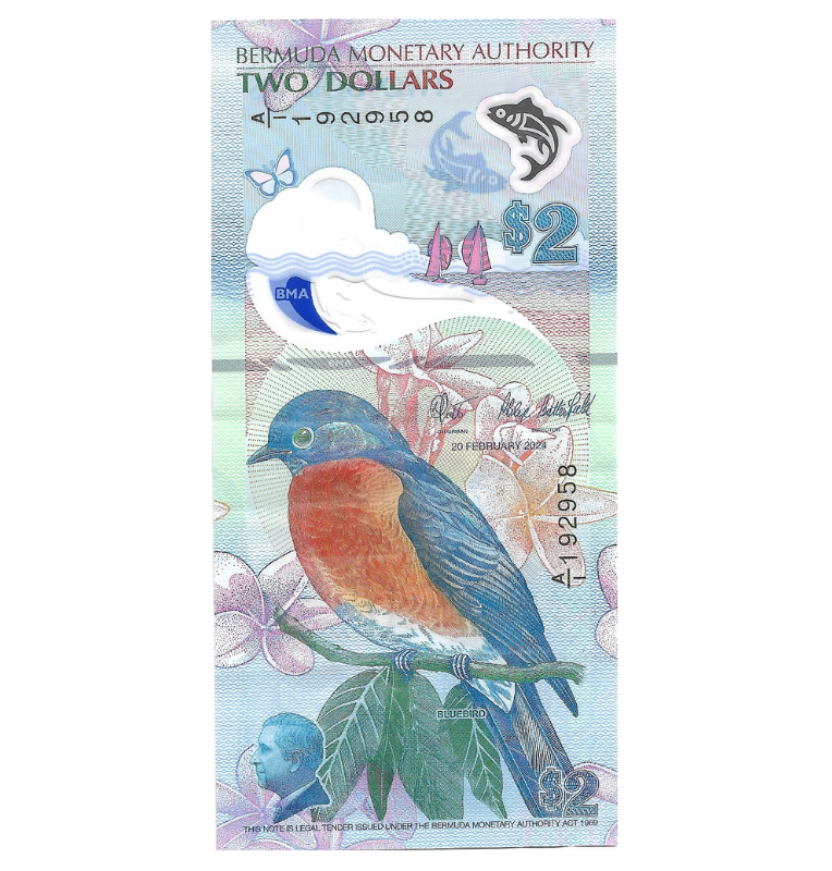 Bermudas 2 Dólares 2024 Polímero NO UNC