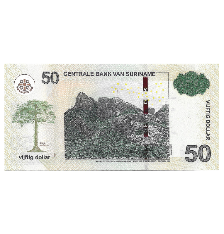 Surinam 50 Dólares 2019 Pick 165d
