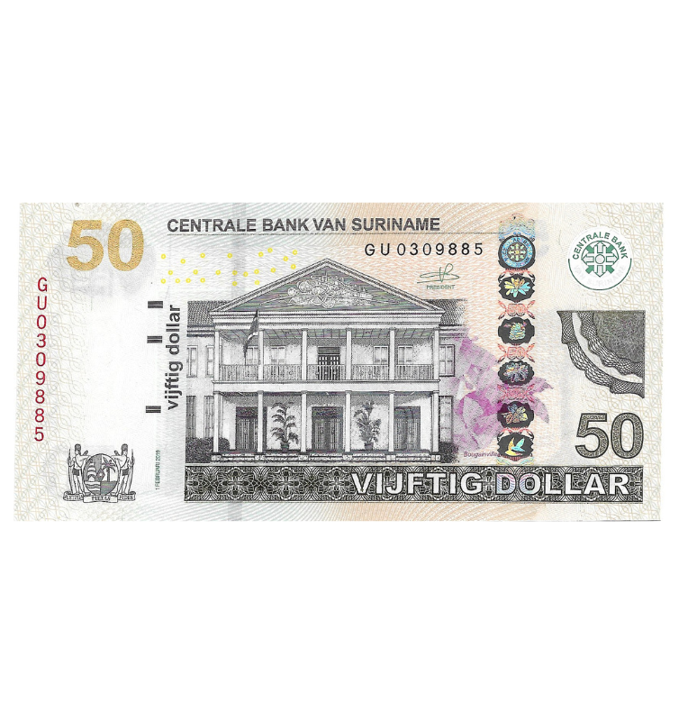 Surinam 50 Dólares 2019 Pick 165d