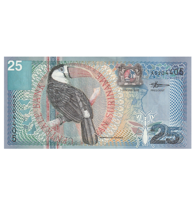 Surinam 25 Gulden 2000 Pick 148