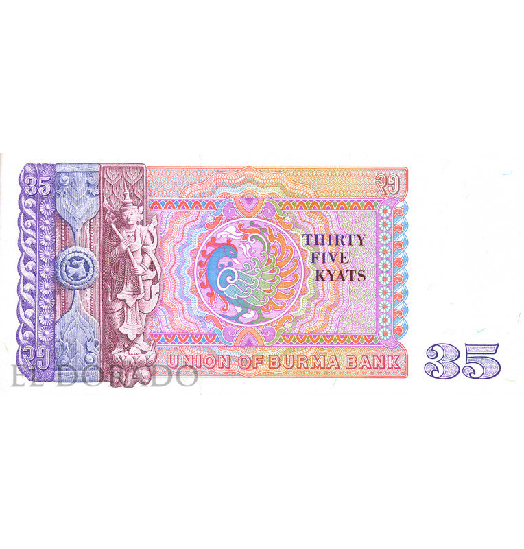 Burma 35 Kyats 1986 ND Pick 63
