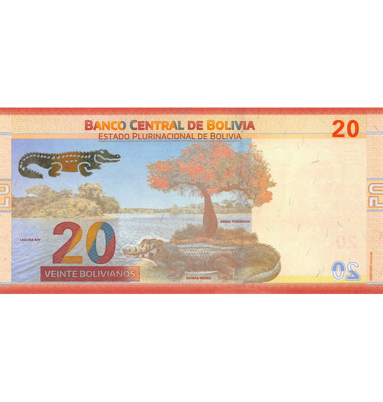 Bolivia 20 Bolivianos 2018 ND Pick 249sc