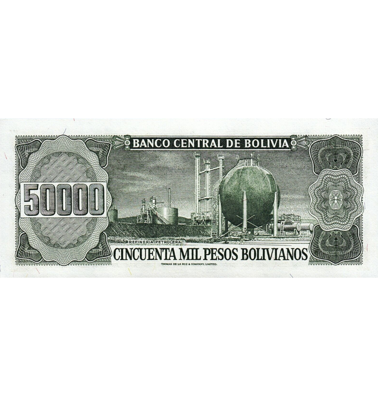 Bolivia 50.000 Pesos Bolivianos 1984 Pick 170a