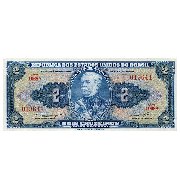 Brazil 2 Cruzeiros 1956-1958 Pick 157Ac