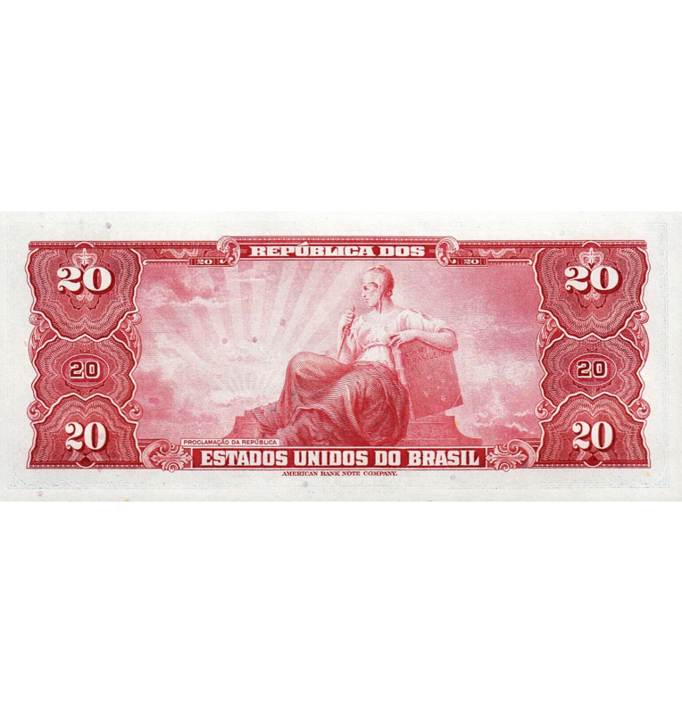 Brazil 20 Cruzeiros 1963 ND Pick 168b