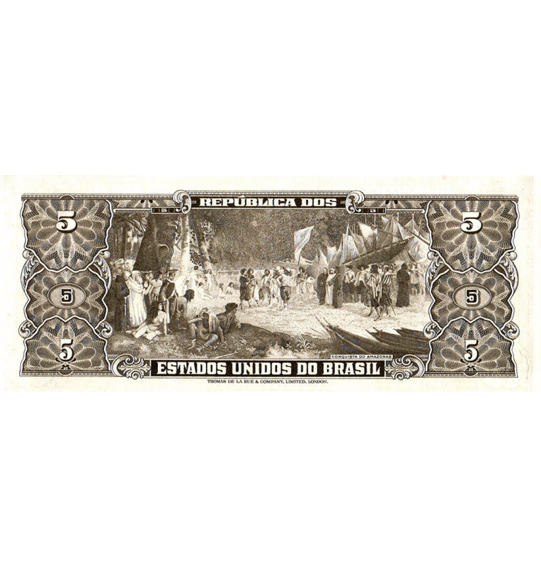 Brazil 5 Cruzeiros 1962 ND Pick 176a