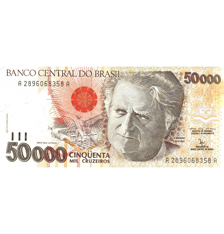 Brasil 50.000 Cruzeiros 1990 Pick 234 NO UNC