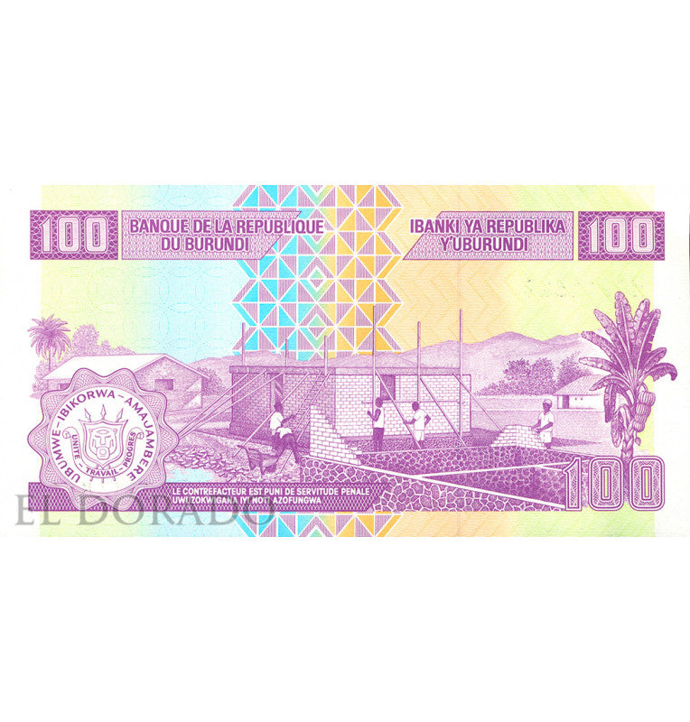 Burundi 100 Francs 2011 Pick 44b