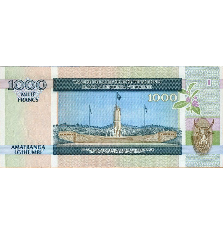Burundi 1000 Francs 2006 Pick 39d