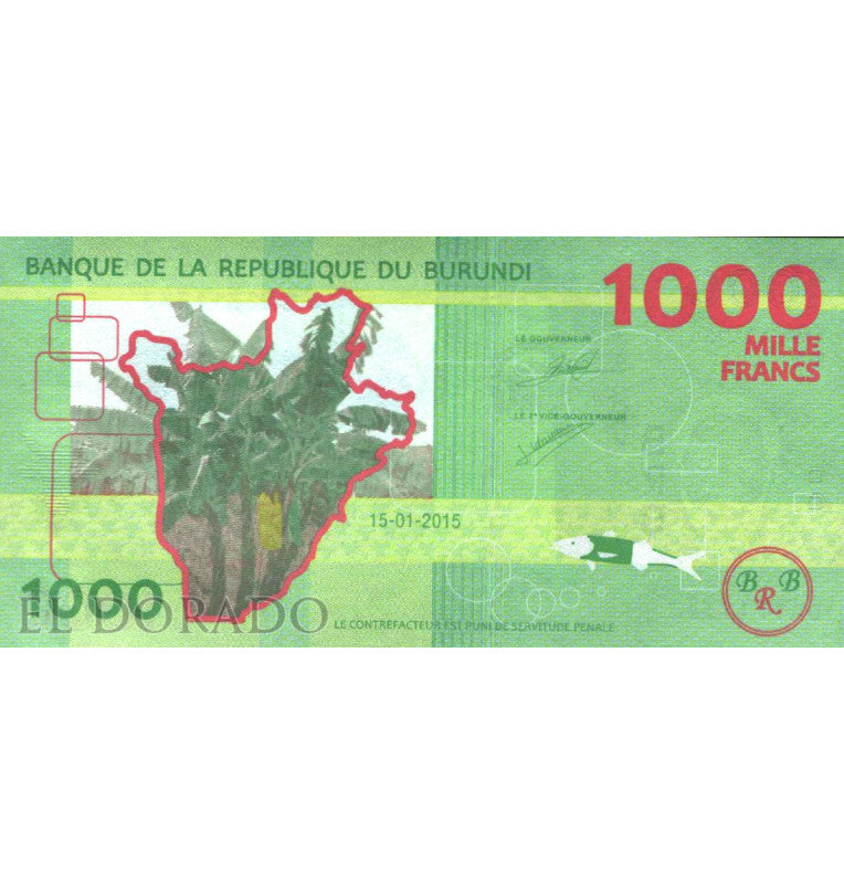 Burundi 1,000 Francs 2015 Pick 51