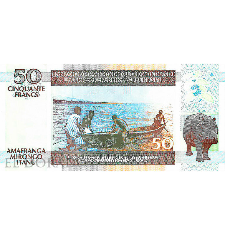Burundi 50 Francs 2007 Pick 36g