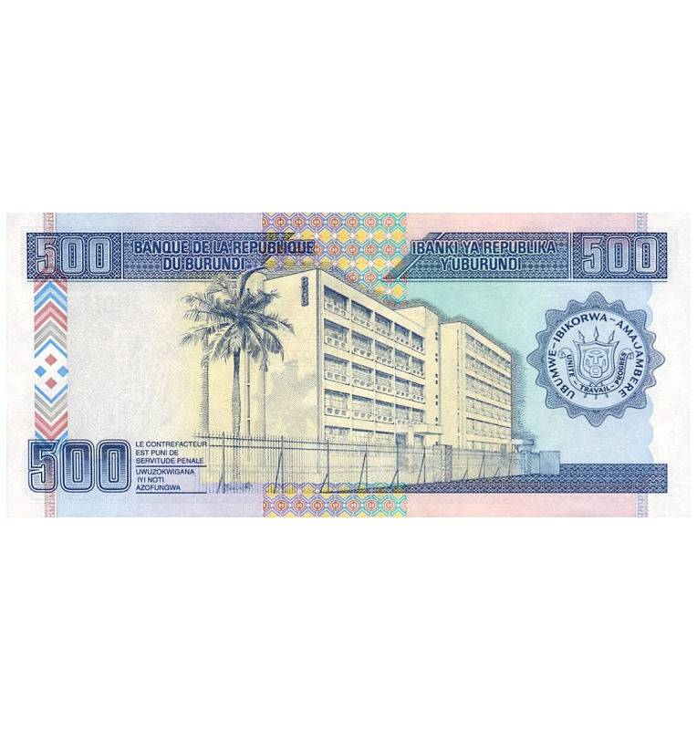 Burundi 500 Francs 2007 Pick 38d