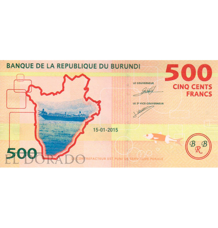 Burundi 500 Francs 2015 Pick 50