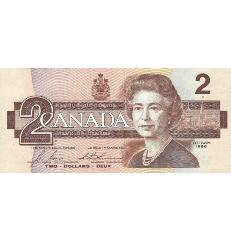 Canada 2 Dollars 1986 Pick 94a