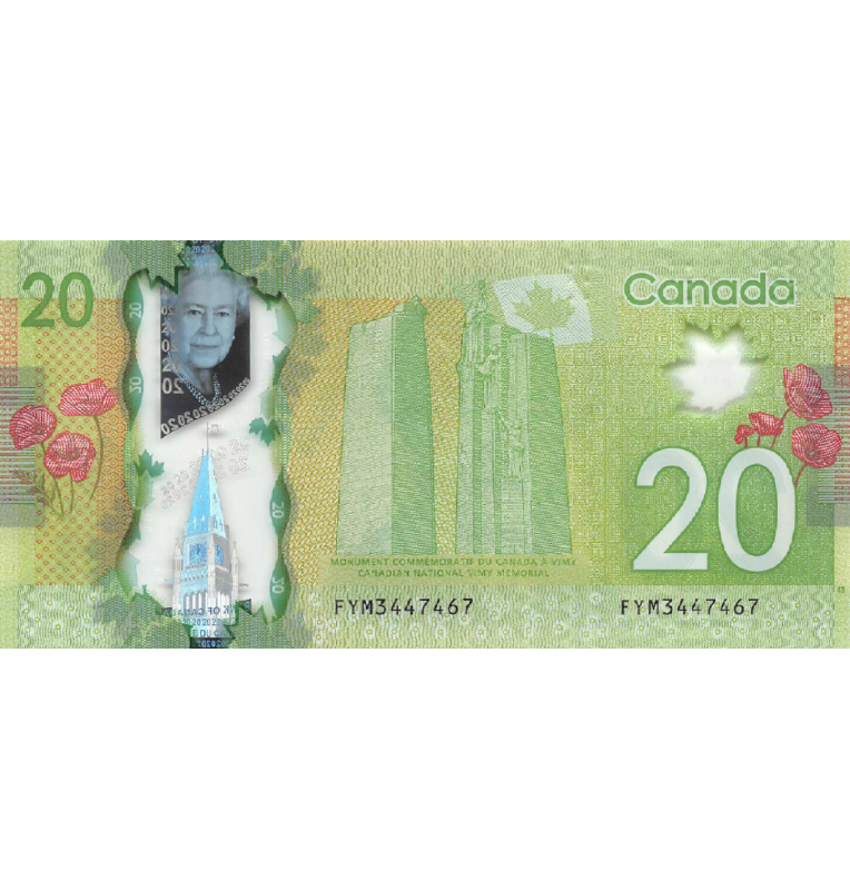 Canada 20 Dollars 2012 Pick 108b Polymer