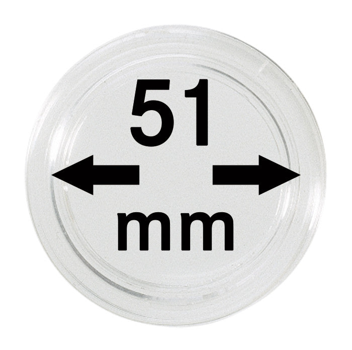 Cápsulas para monedas 51 mm paquete de 10 unidades