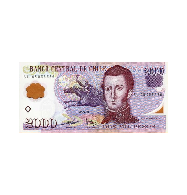 Chile 2,000 Pesos 2008 Pick 160c Polymer