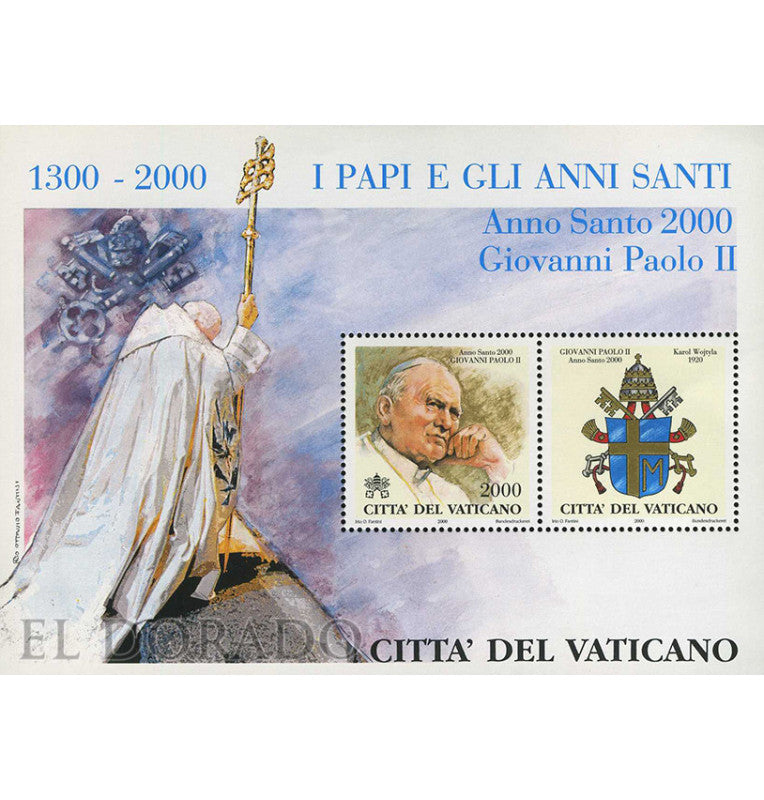 Vatican City on the first day of the Holy Year 2000 John Paul II VA BL 21 Year 2000