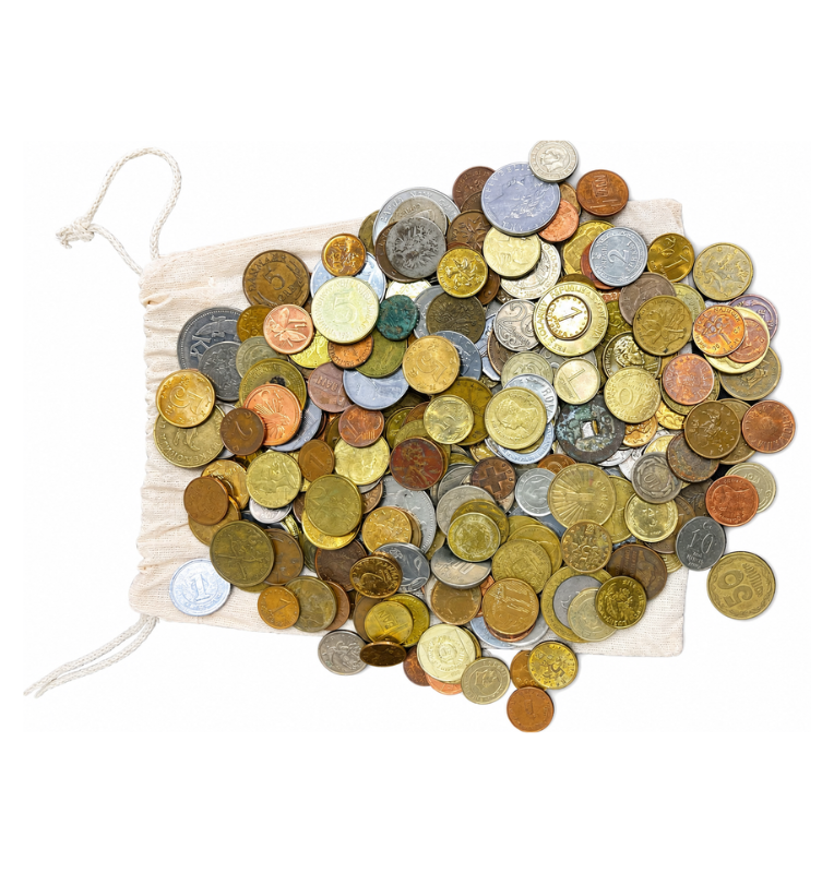 Mezcla diferentes países del mundo 1 kilo de moneda mundial surtidas Año KM diff. Incluye : 1 (una ) moneda Romana 1 ( una) moneda China