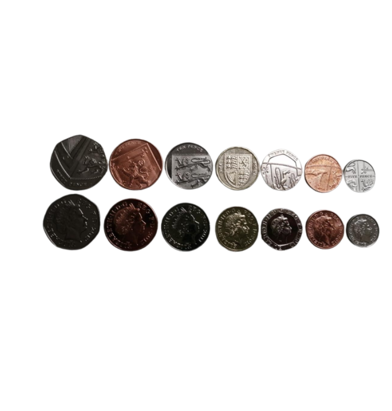 Set de Reino Unido 7 monedas 1,2,5,10,20,50 Pence 1 Pound 2008-2012