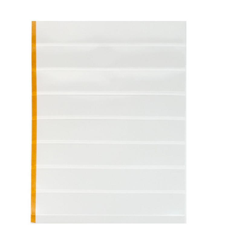 Láminas de foil LINDNER-T freestyle con 8 tiras (24 mm) y tira autoadhesiva - paquete de 5