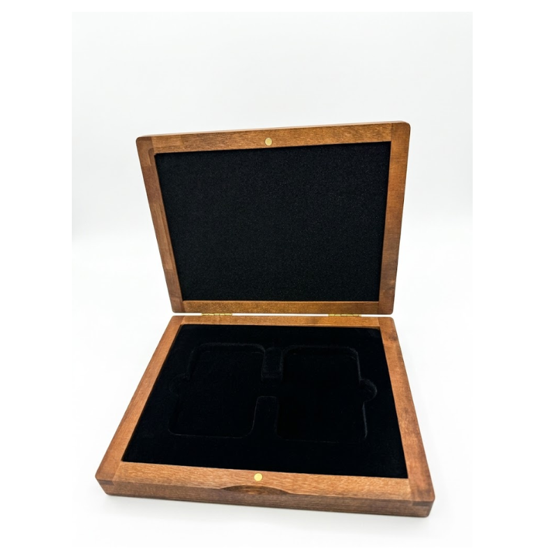 Estuche de Madera para 2 Monedas en capsula quickslab
