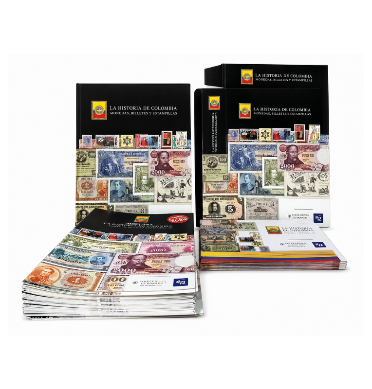 Colección del Tiempo La Historia de Colombia: Monedas, Billetes y Estampillas