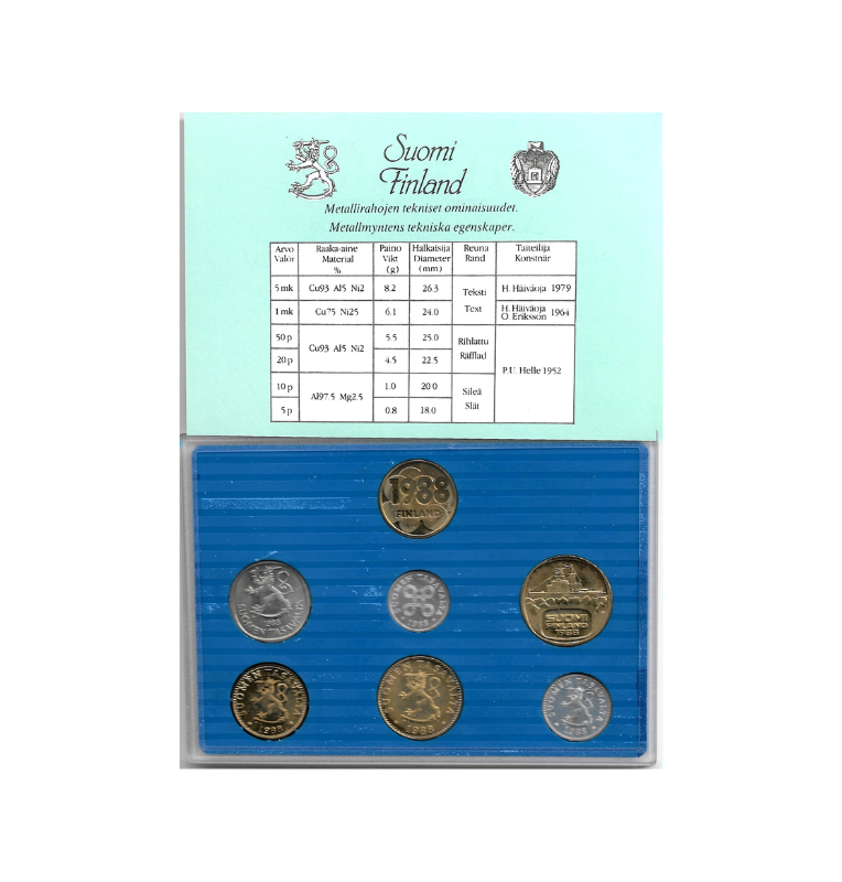 Finlandia mint set 1988