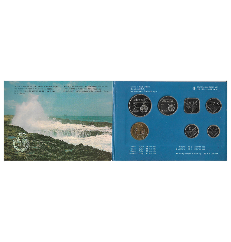 Set Monedas Aruba 1986-1995