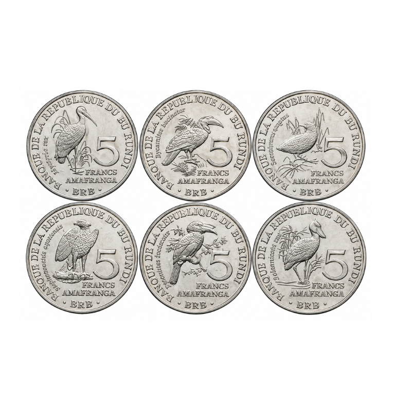 Burundi 25 Francos set de 6 monedas 2014