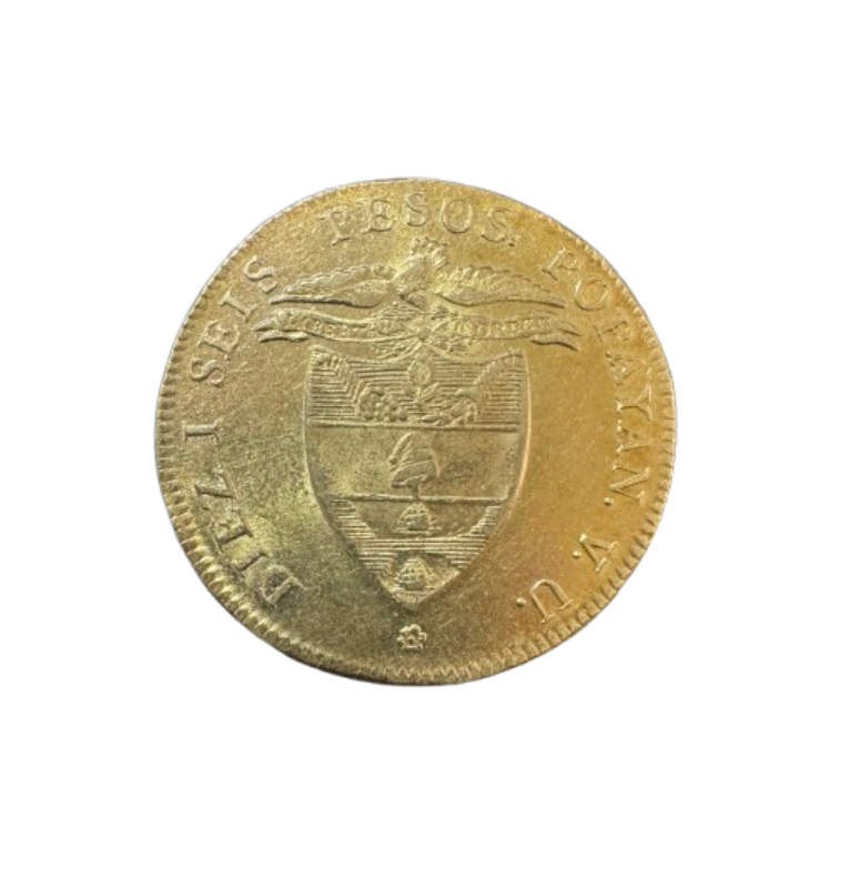 Colombia 16 Pesos 1942 NO UNC