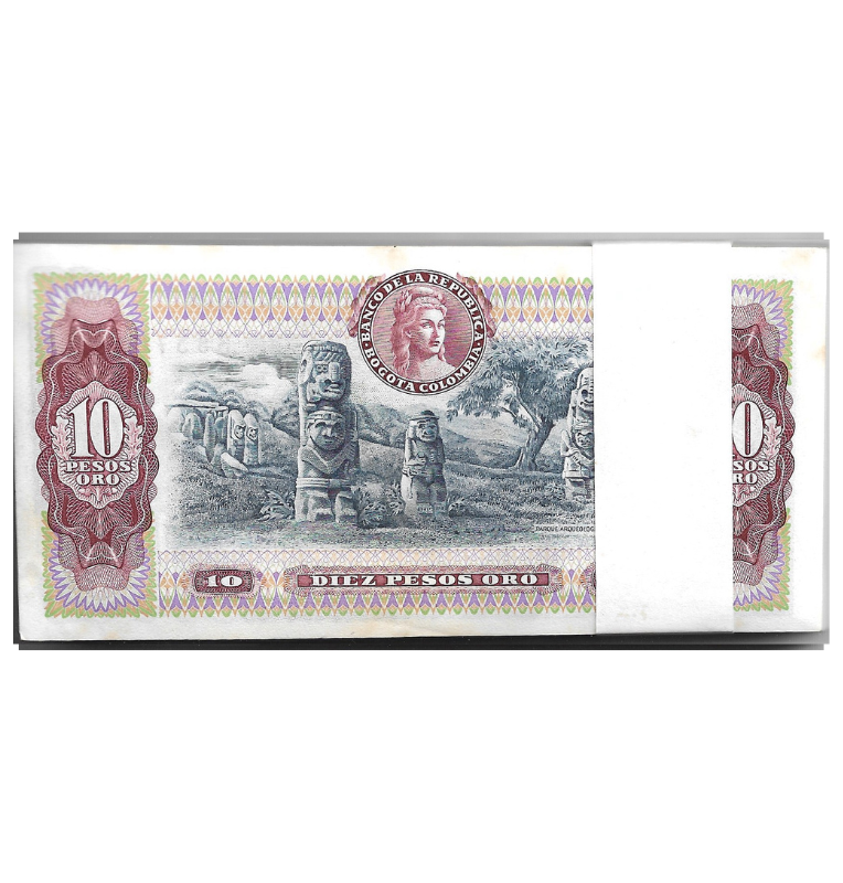 Fajo Colombia 10 Pesos Oro 1980 Tiene manchas