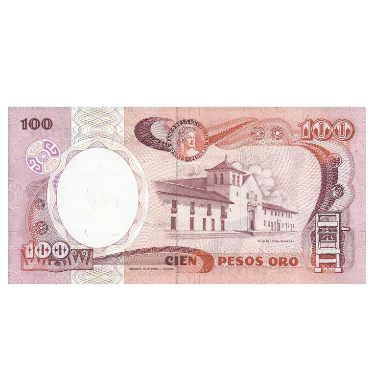 Colombia 100 Pesos Oro 12 octubre 1988