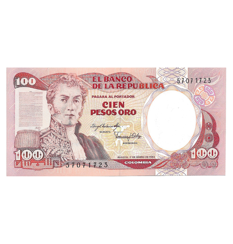 Colombia 100 Pesos Oro 1 enero 1983