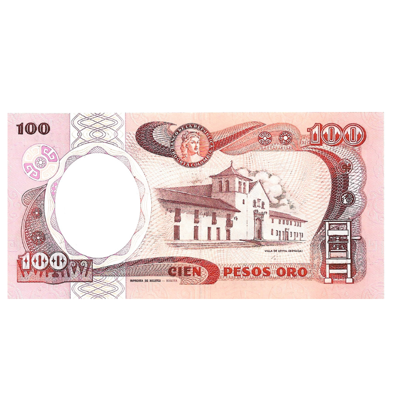 Colombia 100 Pesos 12 Octubre 1987