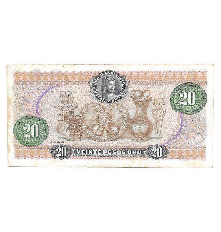 Colombia 20 Pesos Oro 1979  NO UNC