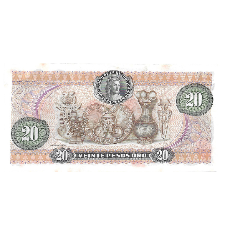 Colombia 20 Pesos Oro 1982  NO UNC