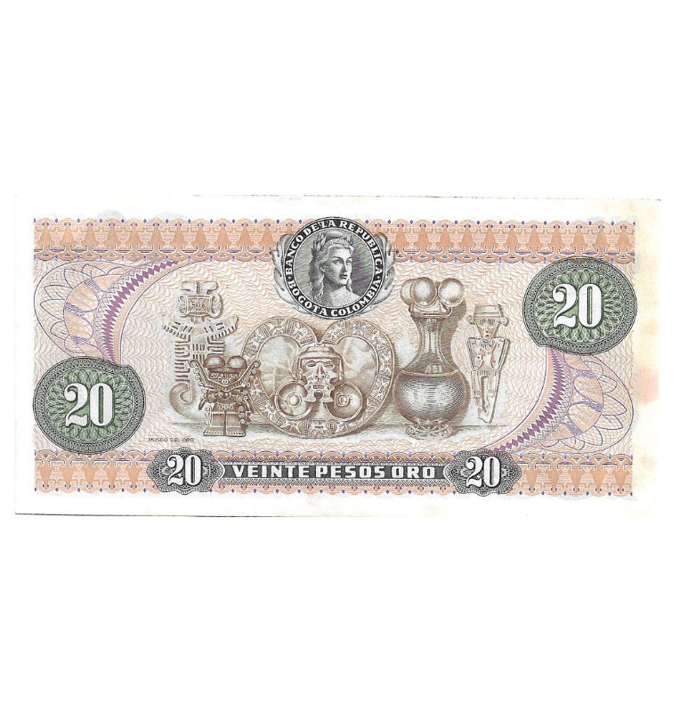 Colombia 20 Pesos Oro 1983 NO UNC