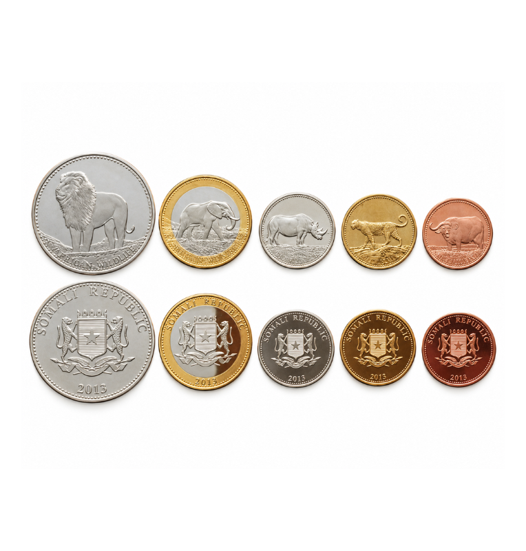 Set Somalia 5,10,20,50,100 Shillings 2013