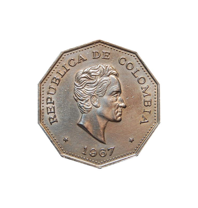 Colombia 1 Peso 1967 NO UNC