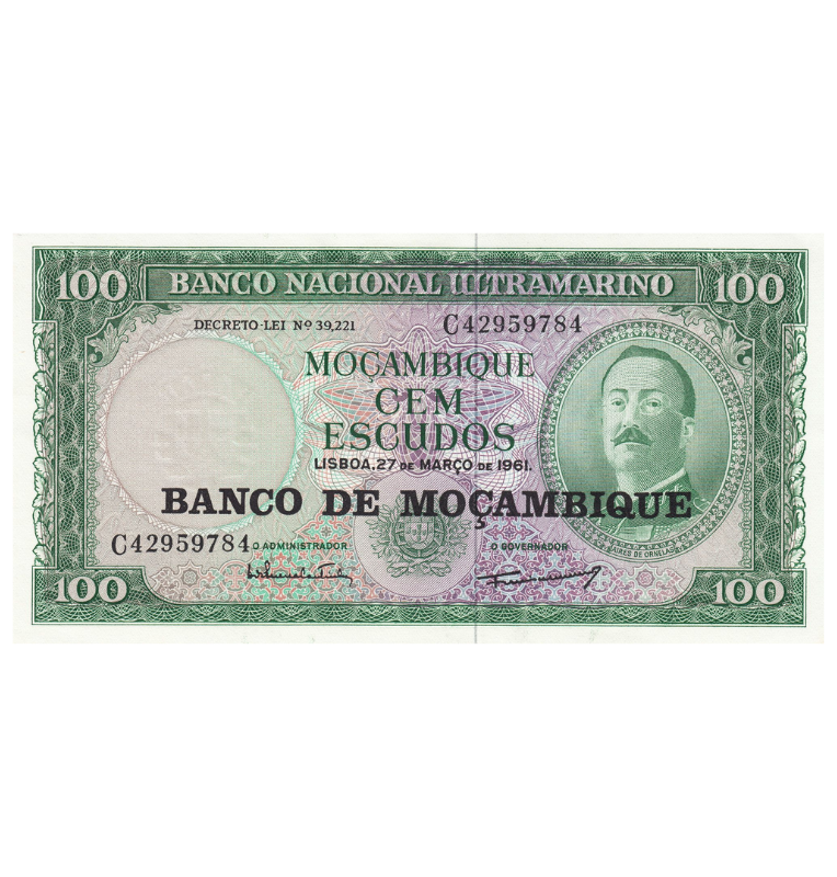 Mozambique 100 Escudos 1961 NO UNC