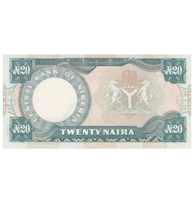 Nigeria 20 Naira 2002 NO UNC