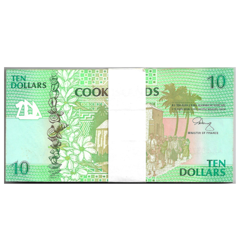 Isla Cook 10 Dólares 1992 ND NO UNC