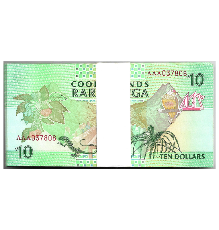 Isla Cook 10 Dólares 1992 ND NO UNC