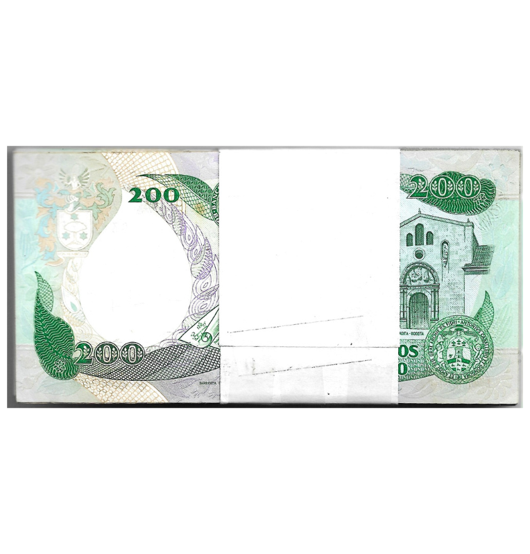 Colombia 200 Pesos Oro (88 unidades diferentes fechas no consecutivas) NO UNC