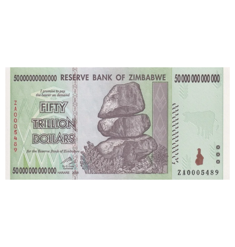 Zimbabue 50.000.000.000.000 Dolares  2008 Pick 90