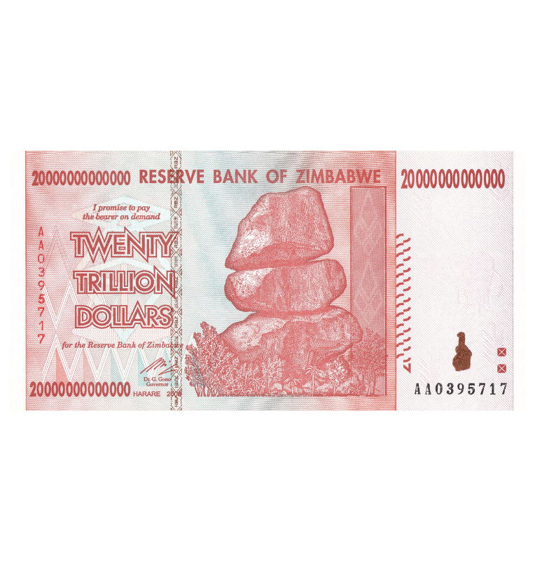 Zimbabue 20.000.000.000.000 Dolares 2008 P89