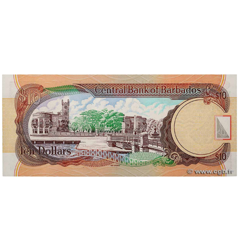 Barbados 10 Dólares 2000 ND Pick 62